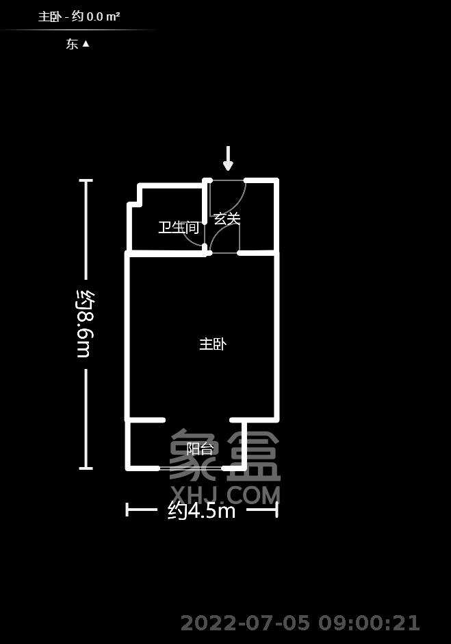 银晟花园  2室1厅1卫   1900.00元/月户型图