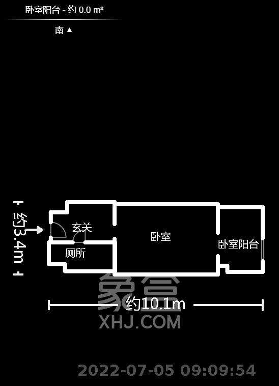 米兰春天  1室1厅1卫   1200.00元/月户型图