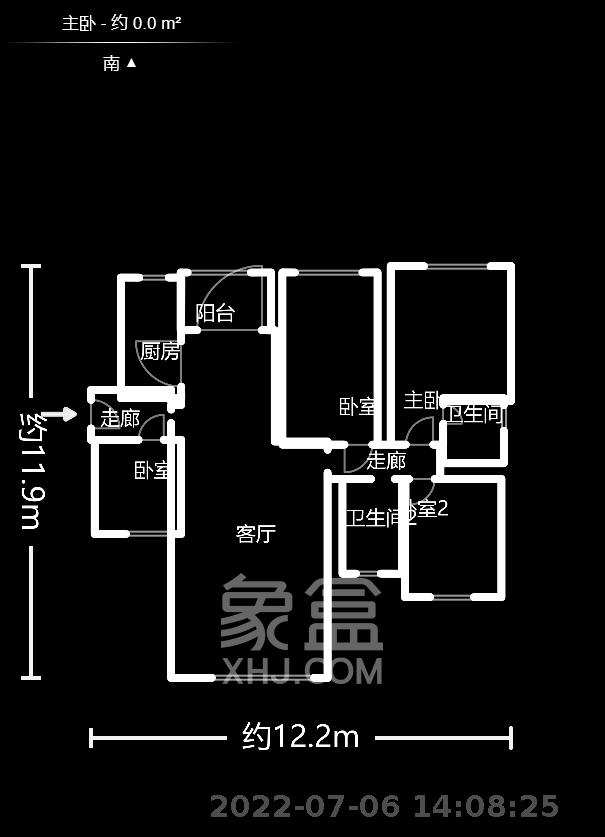 汇一城（汇壹公馆）  2室2厅1卫    2200.0元/月室内图1