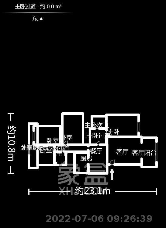 星沙商业步行街  3室2厅2卫   1700.00元/月户型图