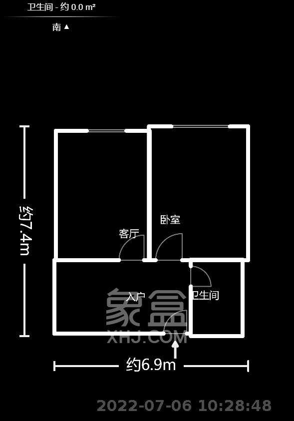 创业乐园  2室1厅1卫    800.0元/月户型图