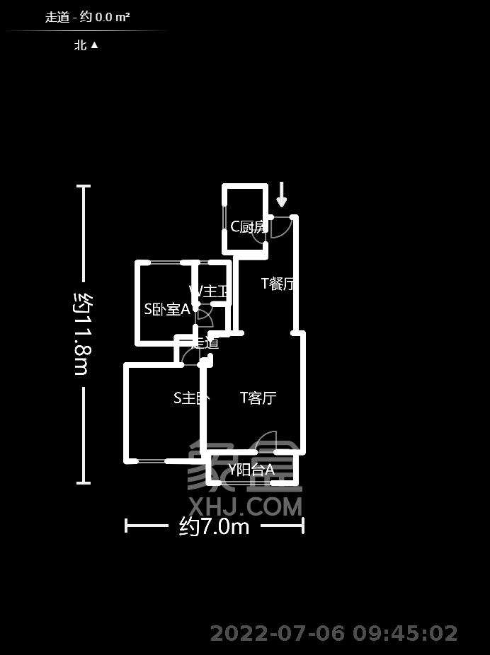 旭辉香樟公馆  2室2厅1卫   80.00万室内图1