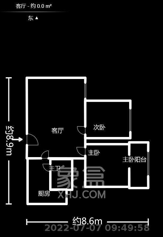 彩都公寓  2室1厅1卫   64.90万室内图1
