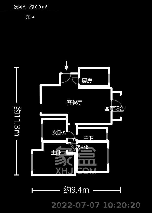 山水嘉园  3室1厅1卫   74.80万室内图1