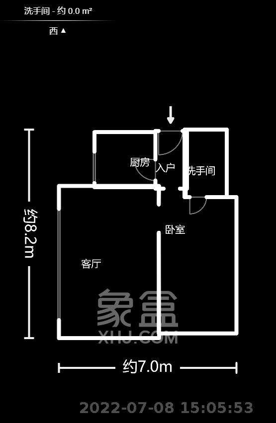 新芙蓉之都  1室1厅1卫   2600.00元/月户型图