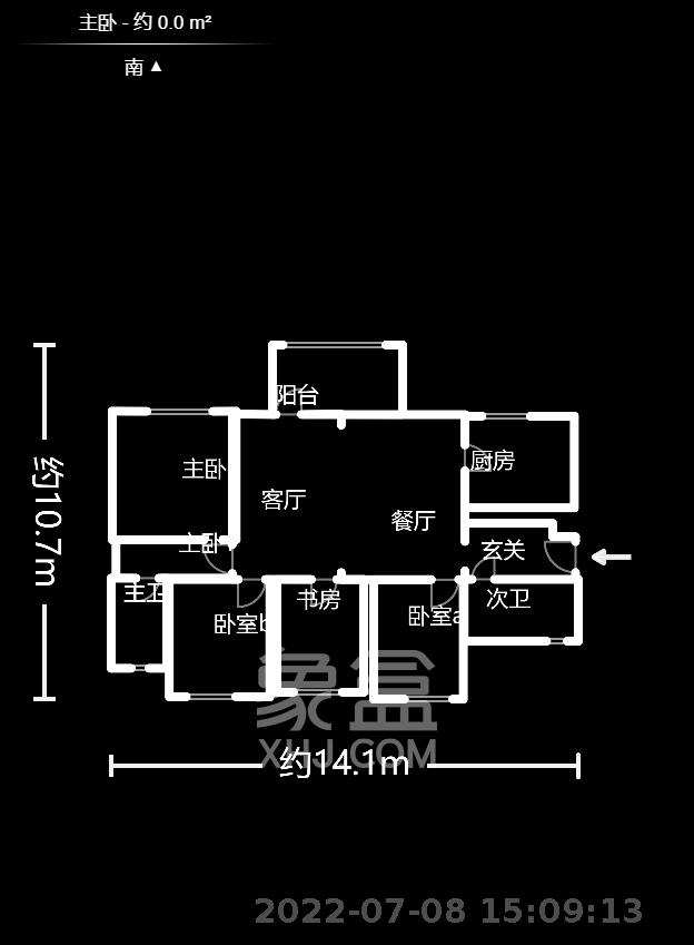 万科里梅溪郡  4室2厅2卫   4600.00元/月户型图