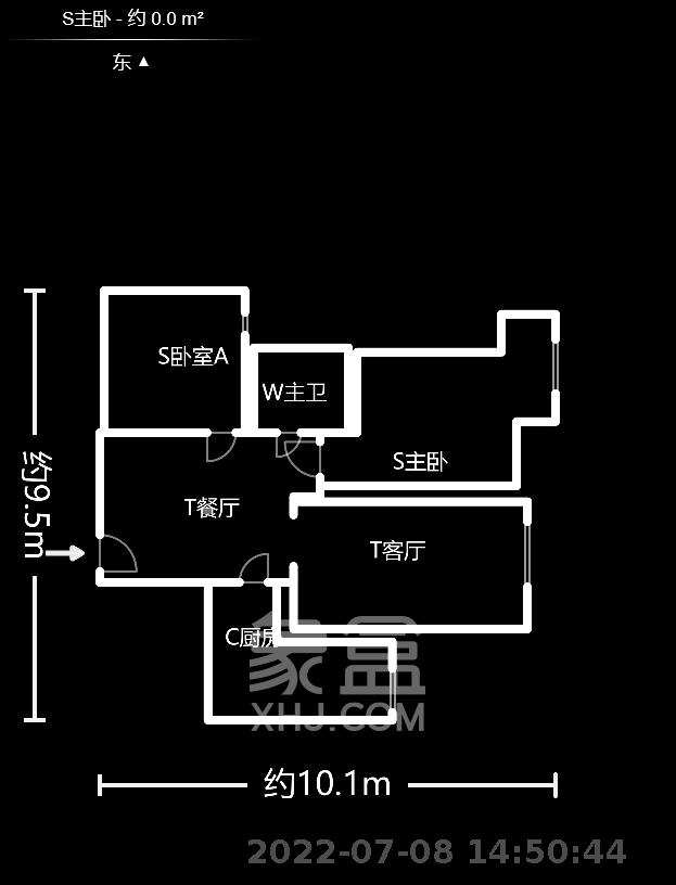 新盛珑璟台 2室2厅1卫 1700.0元/月 新盛珑璟台 2室2厅1卫 1700.0元/月户型图