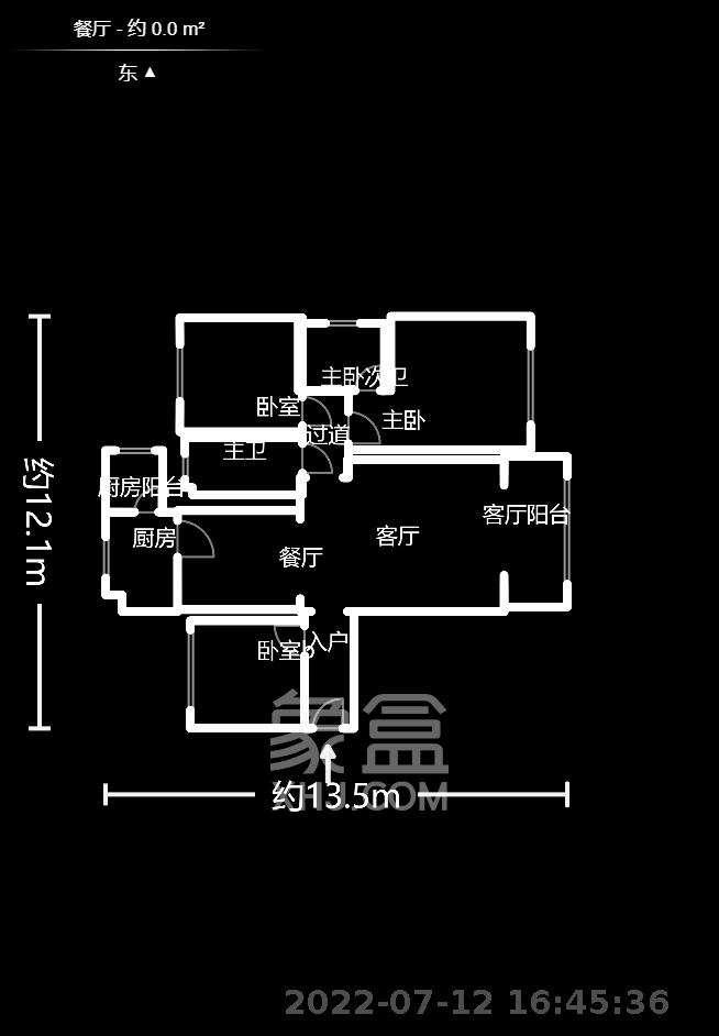 湖湘奥林匹克花园  3室2厅1卫   2300.00元/月户型图