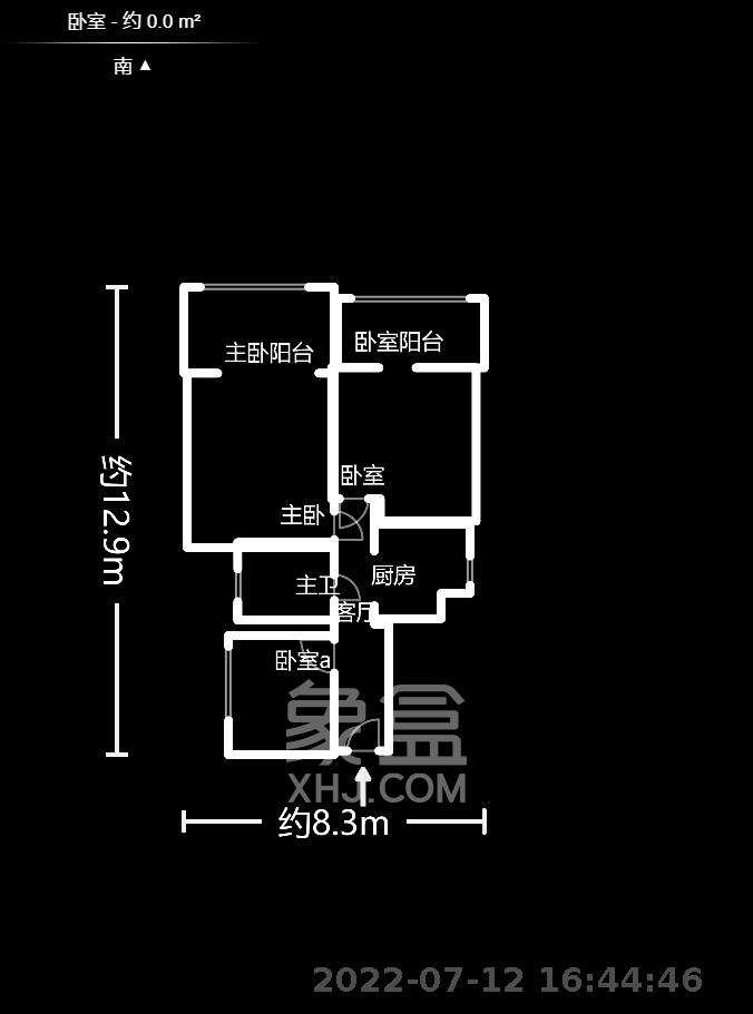 明城公寓  2室1厅1卫   1500.00元/月户型图