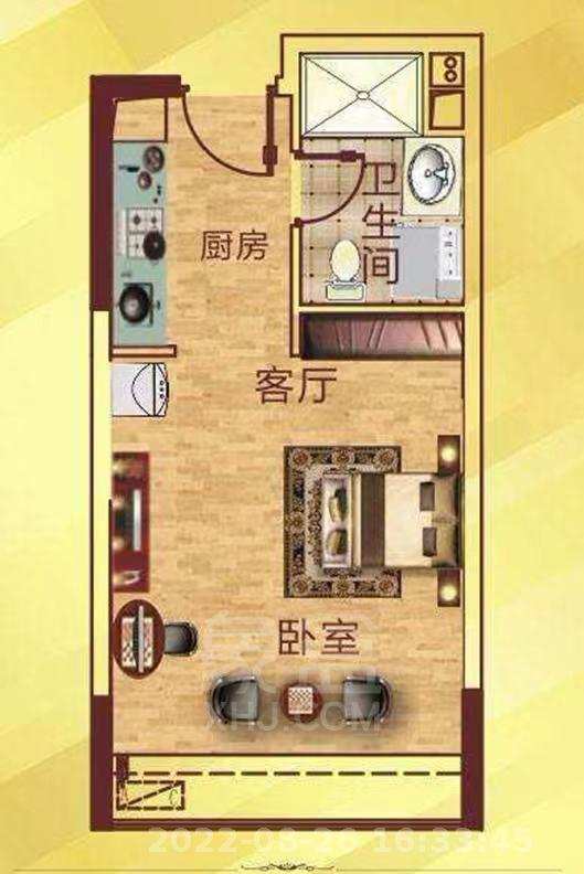 株洲恒大名都  1室0厅1卫   22.00万室内图