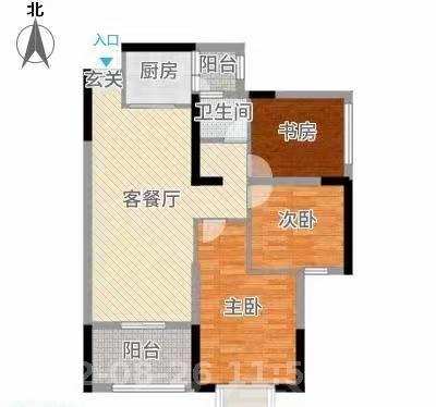 莲花小区 3室2厅2卫 1800.00元/月 莲花小区 3室2厅2卫 1800.00元/月户型图