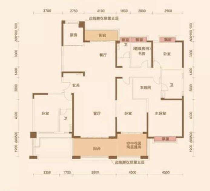 碧桂园锦岸  5室2厅3卫   159.00万室内图1