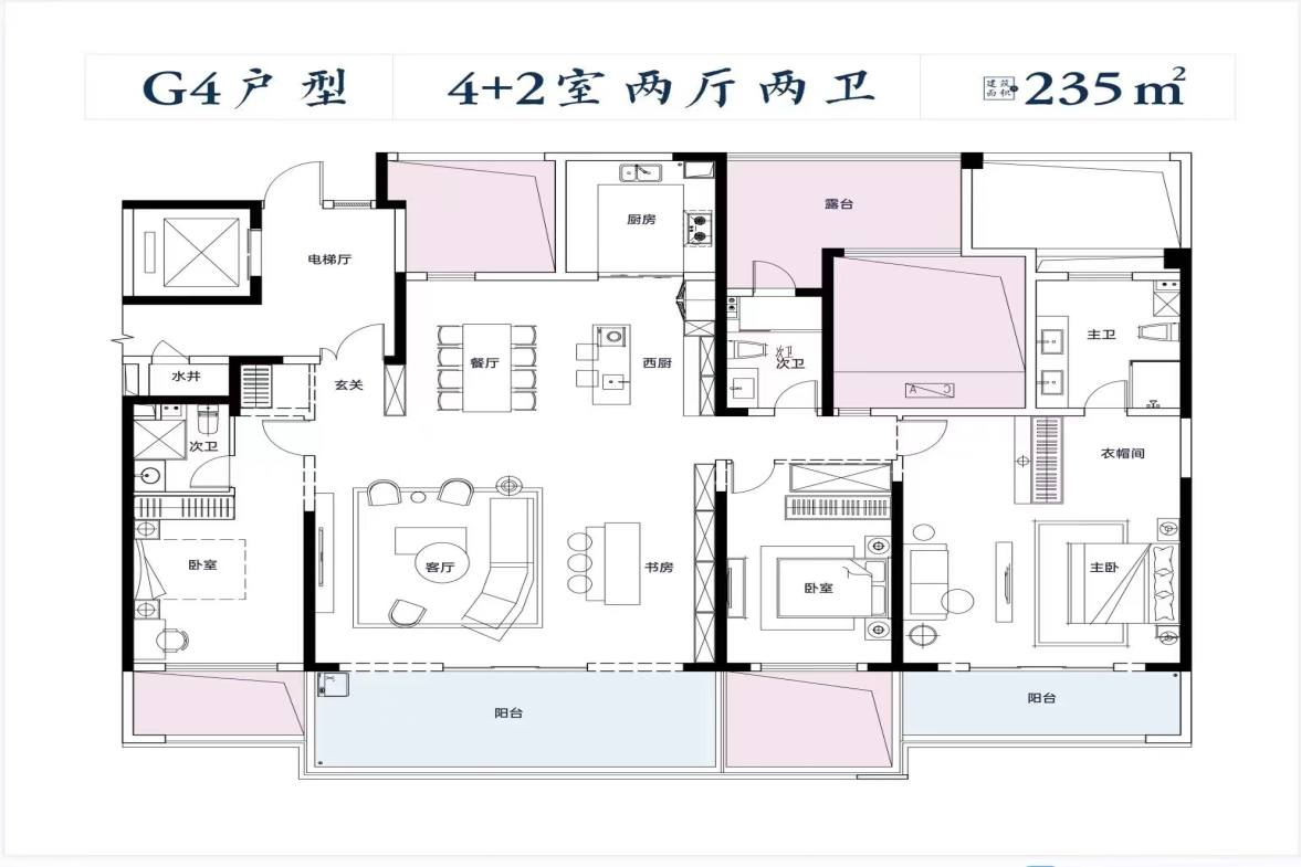 保利香槟国际  4室2厅2卫   80.80万室内图1