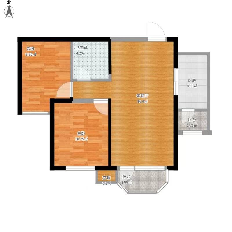 南坪安置小区  2室2厅1卫   1500.00元/月室内图1