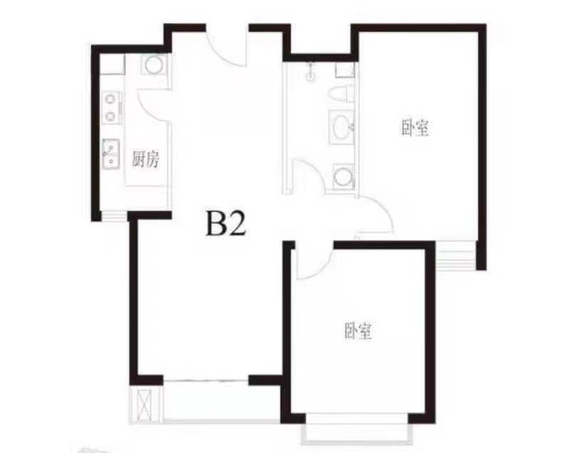 顺安大厦  3室2厅1卫    3200.0元/月户型图