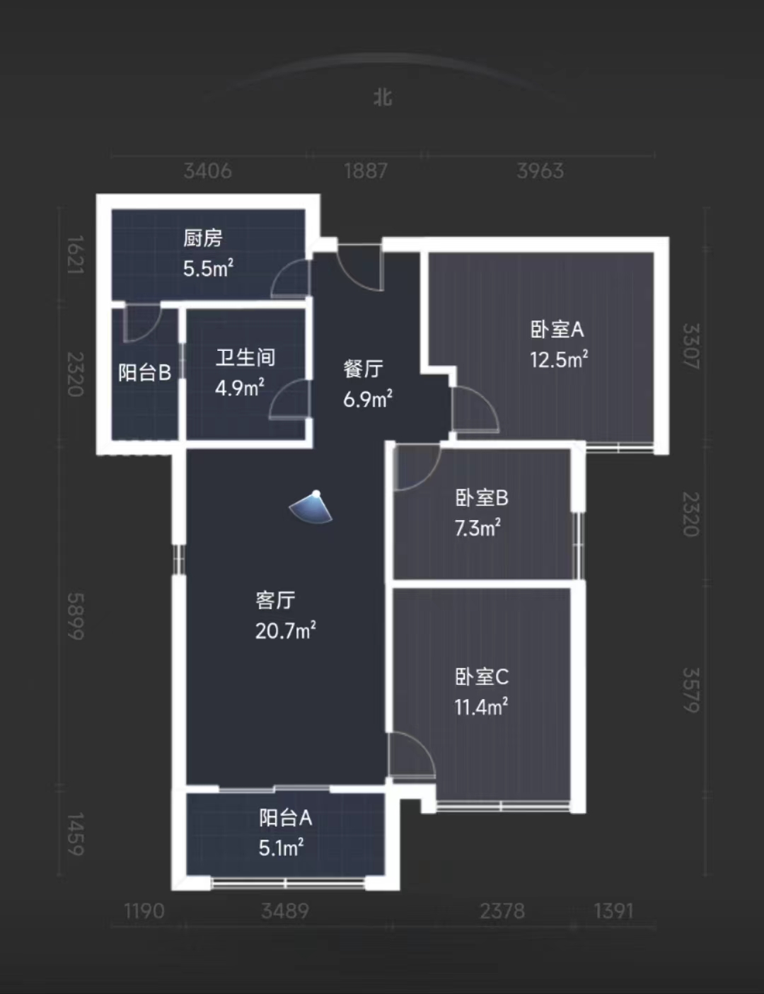 天地源万熙天地  3室2厅1卫   220.00万