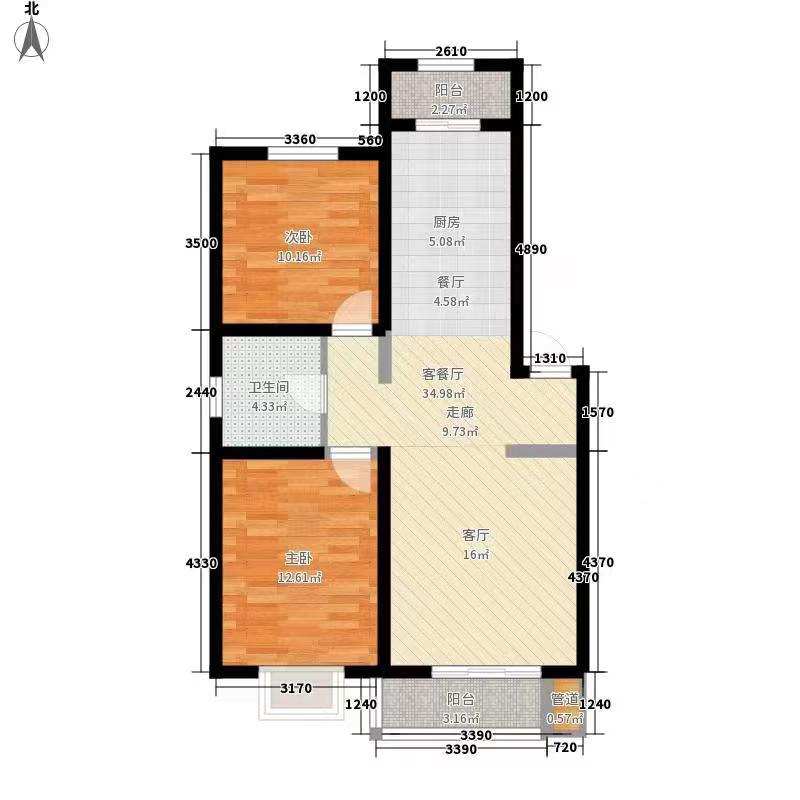 桃花里  2室2厅1卫   1500.00元/月室内图1