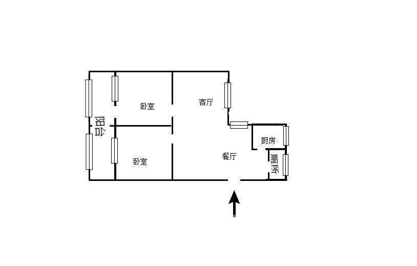 省水院宿舍  2室1厅1卫   2200.00元/月室内图1