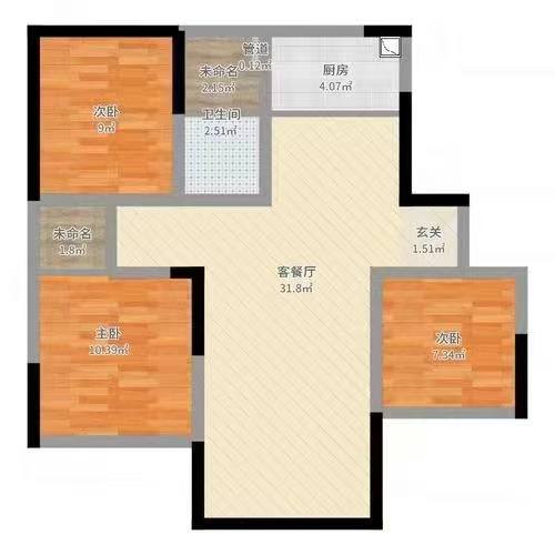 太古城  2室2厅2卫   1680.00元/月室内图1