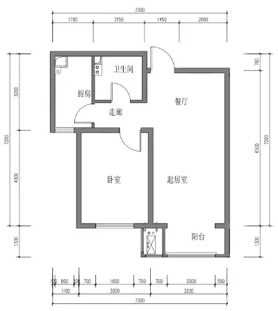 碧桂园翘楚棠  3室1厅2卫   80.00万户型图