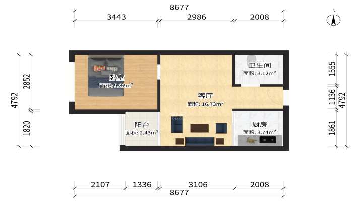 长房半岛蓝湾（观山月）室内图2