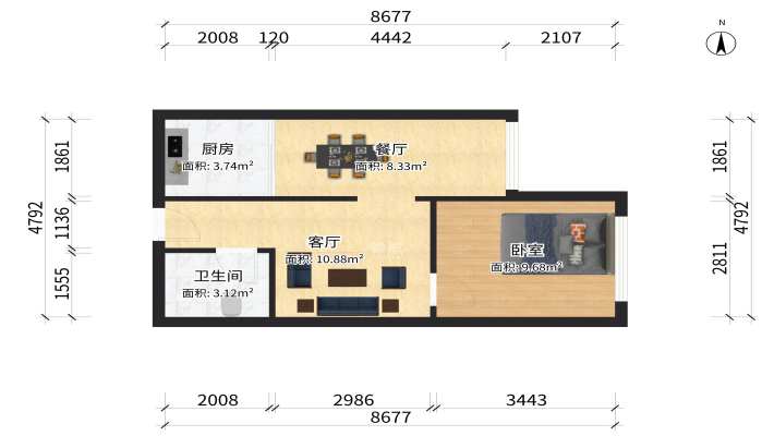 长房半岛蓝湾（观山月）室内图2
