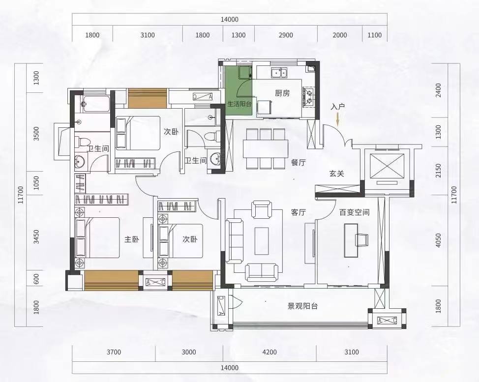 滨湖柴油机厂家属楼  3室2厅1卫   800.00元/月室内图1