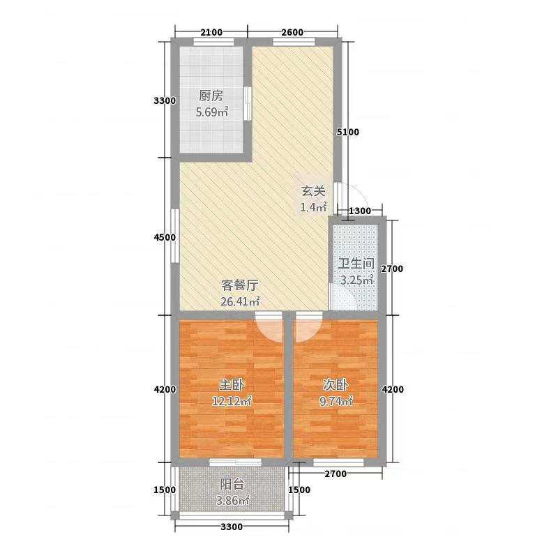 梓山湖公馆  1室1厅1卫   28.00万户型图