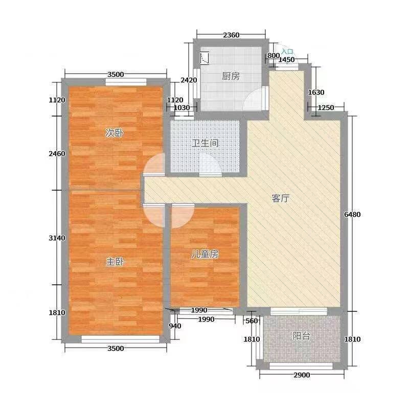 山水华庭  2室2厅1卫   38.80万室内图1