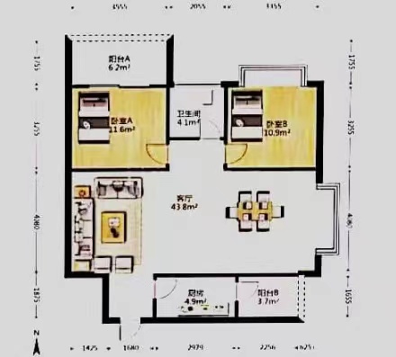 华欣佳园  2室2厅1卫    128.6万