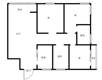 瑞和新城  3室2厅2卫   73.80万