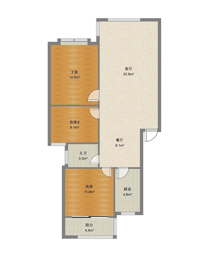 瑞和新城  3室1厅1卫   56.80万
