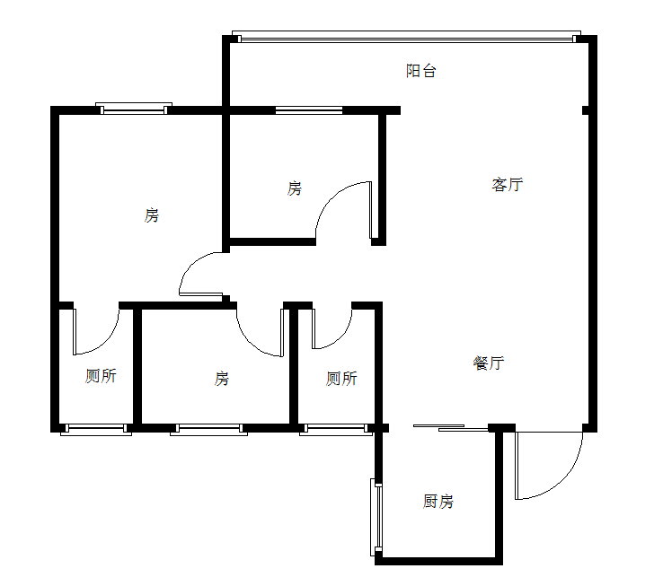 旗滨公园里三期  3室2厅2卫    66.8万室内图