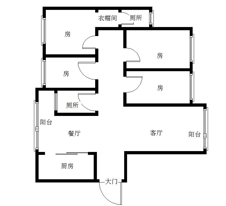 台北城  4室2厅2卫   86.00万