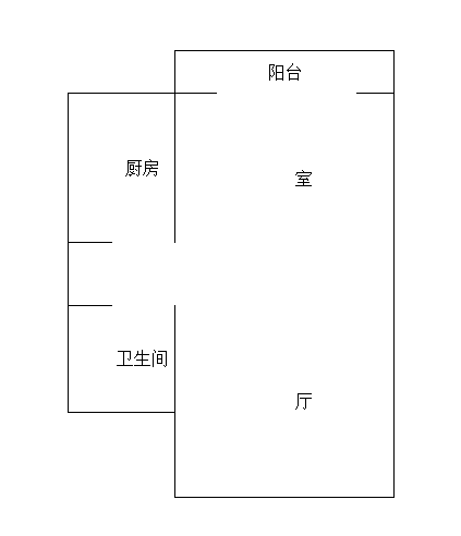 梓山湖领御  1室1厅1卫   28.80万室内图1