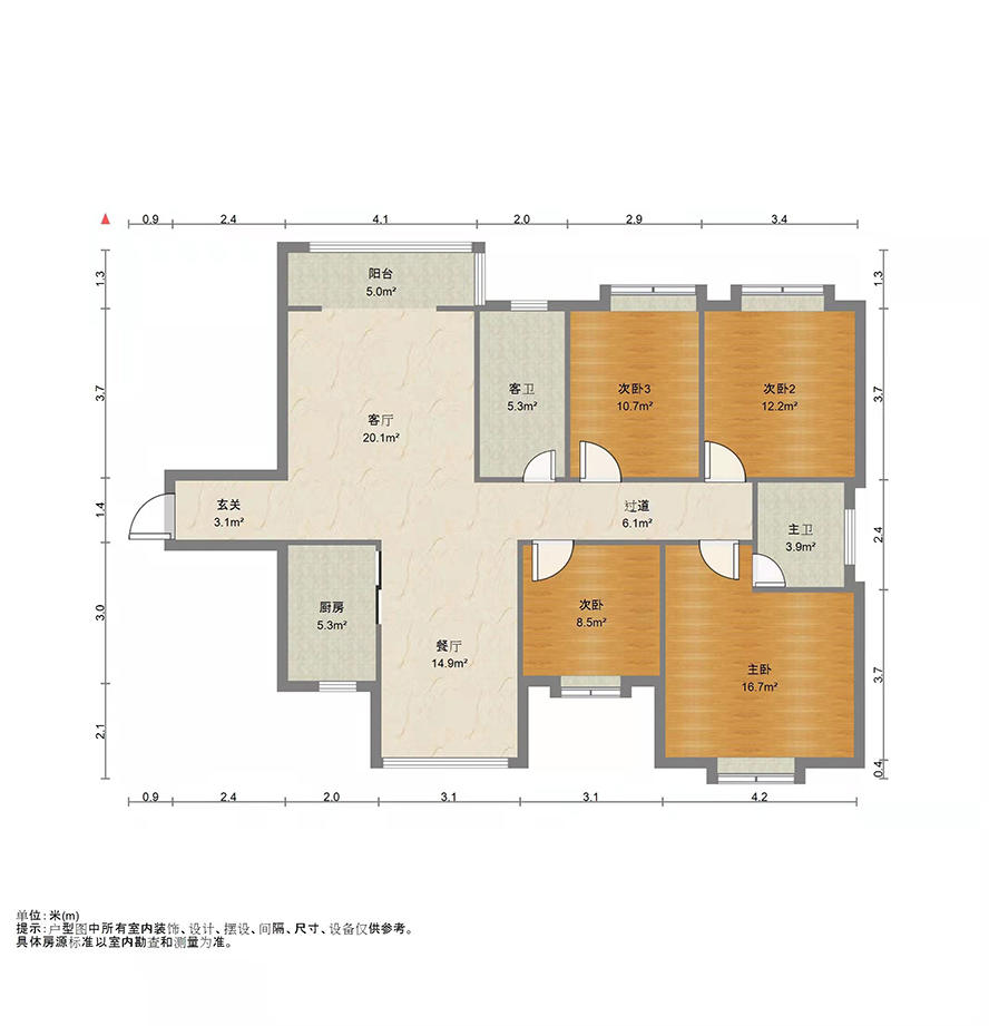 玉瓷俪景  4室2厅2卫    57.8万室内图