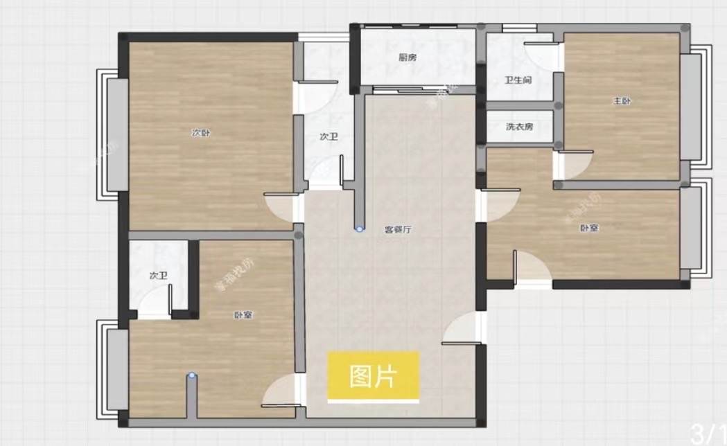 娄星区散盘  4室2厅3卫    31.8万客厅
