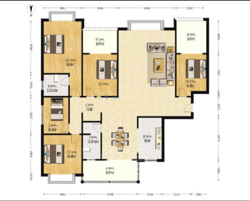 紫竹茗园 5室2厅2卫 1500.0元/月 紫竹茗园 5室2厅2卫 1500.0元/月室内图