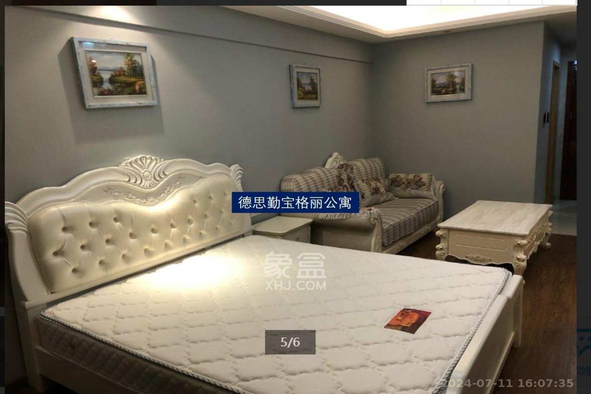 德思勤城市广场（宝格丽公寓）  1室0厅0卫   2300.00元/月室内图1
