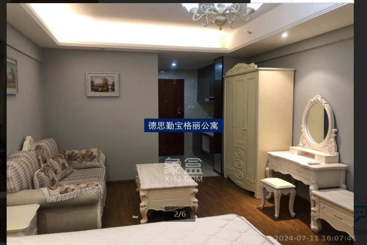 德思勤城市广场（宝格丽公寓）  1室0厅0卫   2300.00元/月室内图
