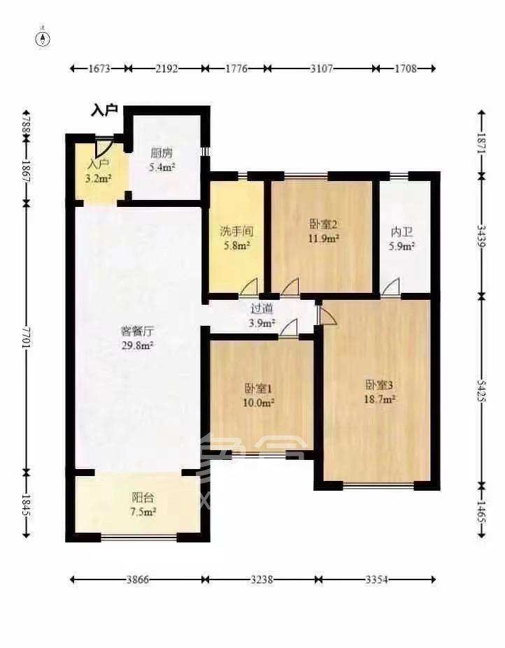 湘核佳苑  1室0厅0卫   500.00元/月室内图