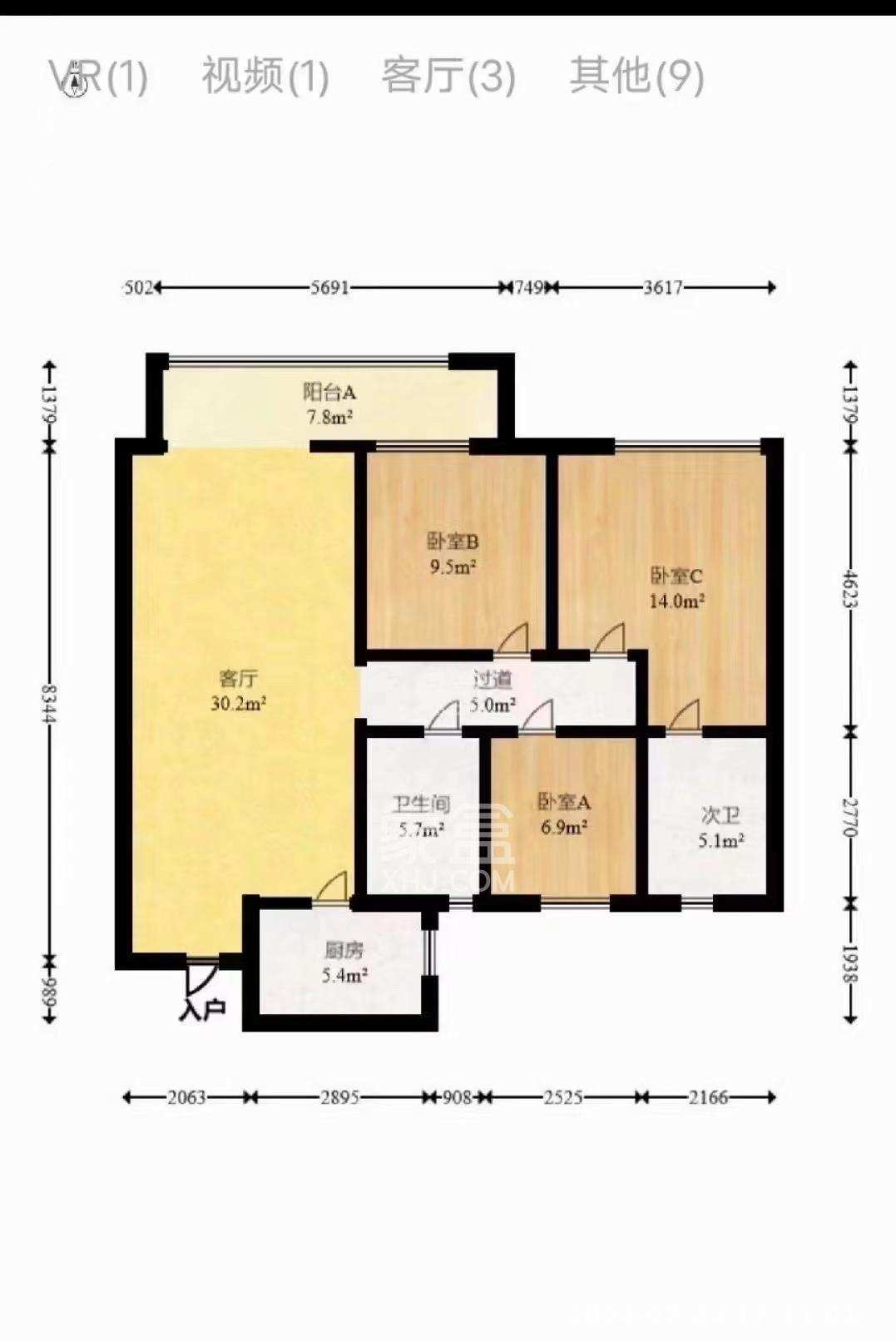 湘核佳苑  1室0厅0卫   500.00元/月室内图