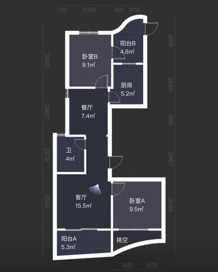 金隅阳光郡  2室2厅1卫   118.00万