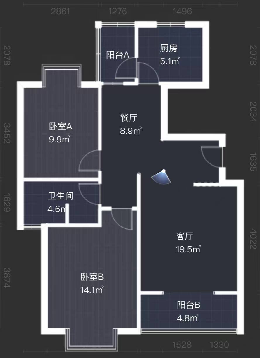 融侨馨苑  2室2厅1卫   133.00万室内图1