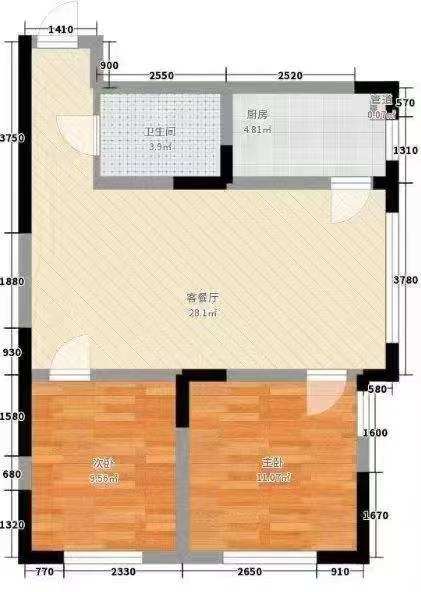 虎形山安置小区（进步社区）  2室1厅1卫   1600.00元/月室内图1