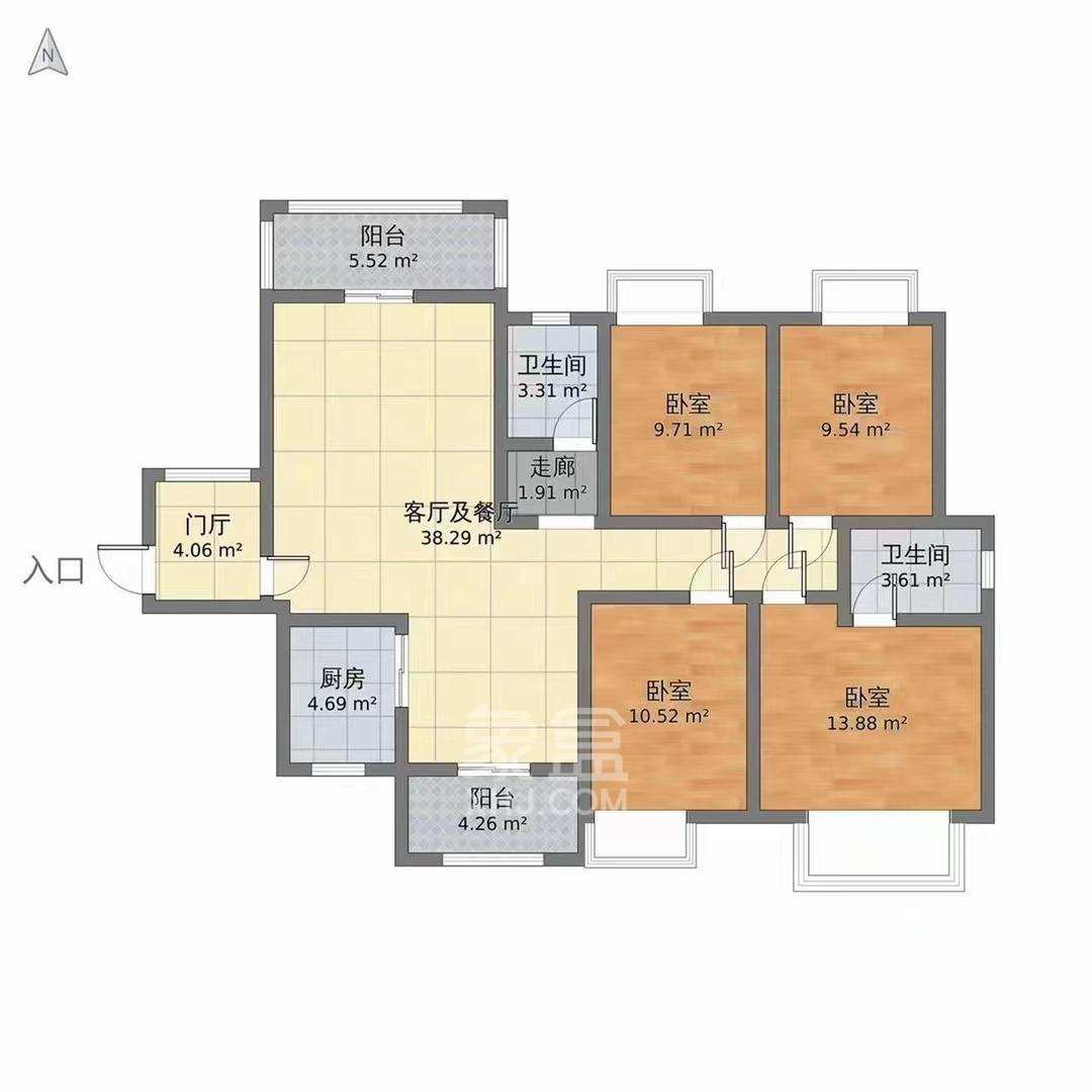 城际空间站  3室2厅2卫   1800.00元/月室内图1
