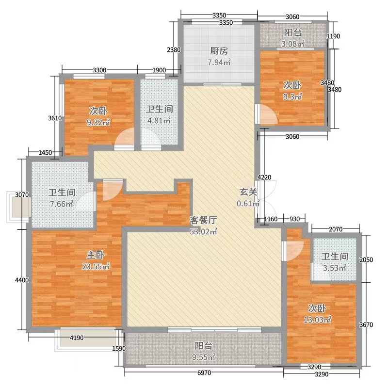 御景华庭  4室2厅2卫   92.80万