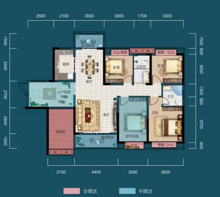 悦江山  4室2厅2卫   78.80万户型图