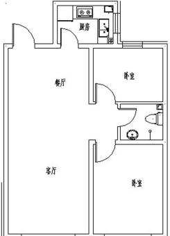 保利香槟国际  1室1厅1卫   1380.00元/月室内图1
