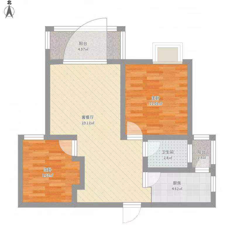 保利香槟国际  3室2厅1卫   52.80万室内图1